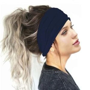 Navy Headband Face Mask